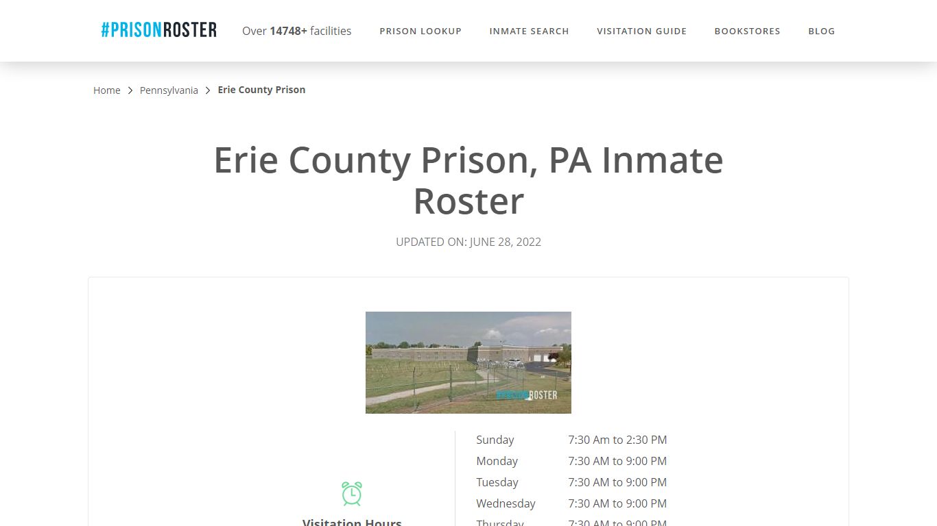 Erie County Prison, PA Inmate Roster - Inmate Locator